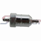 STONEDER Silver 1/4'' Aluminum Gas Fuel Filter For ATV Quad 4 Wheeler Motocycle Lawn Mower Tractor Boat
