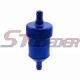 STONEDER 1/4'' Blue Aluminum Gas Fuel Filter For Lawn Mower Tractor Boat Pit Dirt Bike