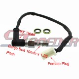 STONEDER 90° Head Female Plug Banjo Bolt 10mm x 1.25 Pitch Motorcycle Hydraulic Brake Light Switch