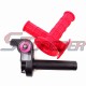 STONEDER Black Alloy Twist Throttle + Red Handle Grips For SSR XR CRF 50 70 Thumpstar YCF Pit Dirt Trail Bike Motorcycle Motocross