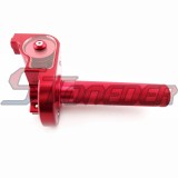 STONEDER Red CNC Alloy Twist Throttle Cable Handle Assembly For XR50 CRF50 KLX110 TTR SSR YCF Motocross Pit Dirt Trail Bike