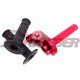 STONEDER Red Twist Alloy Throttle + Black Handle Grips For Pit Pro Dirt Bike Motocross Motorcycle XR50 CRF50 CRF70 SSR Thumpstar