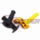 STONEDER Gold Twist Alloy Throttle + Black Handle Grips For XR50 CRF50 CRF70 KLX110 Thumpstar Pit Dirt Trail Bike Motocross Motorcycle