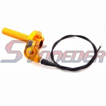 STONEDER 1/4 Turn CNC Alloy Gold Twist Throttle Cable Handle Assembly For TTR KX XR CRF Pit Dirt Bike Motorcycle MX Motocross 50cc 70cc 90cc 110cc 125cc 140cc 150cc 160cc 200cc 250cc