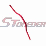 STONEDER Red Aluminum 1 1/8'' 28mm Fat Handlebar + Square Bar Pad Cushion For Pit Dirt Motor Bike MX Motocross Motorcycle ATV Quad 4 Wheeler