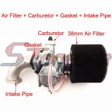 STONEDER Mikuni VM22 26mm Carburetor Carb + Black 38mm Air Filter + Gasket + Mainfold Intake Pipe For Pit Dirt Bike Motocross Motorcycle 110cc 125cc 140cc