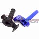 STONEDER Blue Twist Alloy Throttle + Black Handle Grips For XR50 CRF50 KLX110 Thumpstar Pit Dirt Motor Bike Motocross Motorcycle