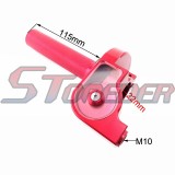 STONEDER Red Twist Alloy Throttle + Black Handle Grips For Pit Pro Dirt Bike Motocross Motorcycle XR50 CRF50 CRF70 SSR Thumpstar