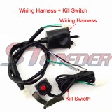 STONEDER Wiring Loom Harness + Kill Stop Switch For Chinese 50cc 70cc 90cc 110cc 125cc 140cc 150cc 160cc Pit Dirt Bike Motocross
