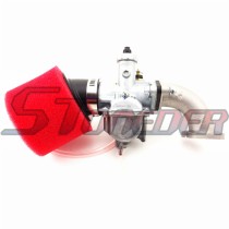 STONEDER Mikuni 26mm Carburetor VM22 Carb + Red 38mm Air Filter + Gasket + Mainfold Intake Pipe For 110cc 125cc 140cc Engine Pit Dirt Bike Motocross