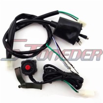 STONEDER Wiring Loom Harness + Kill Stop Switch For Chinese 50cc 70cc 90cc 110cc 125cc 140cc 150cc 160cc Pit Dirt Bike Motocross