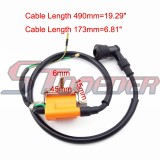 STONEDER Racing Ignition Coil + 5 Pin AC CDI Box + A7TC Spark Plug For Chinese 50cc 70cc 90cc 110cc 125cc  Pit Dirt Bike 50cc 70cc 90cc 110cc Loncin Taotao ATV Quad 4 Wheeler