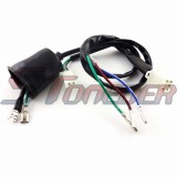 STONEDER Wiring Loom Harness + Kill Switch + Ignition Coil + 5 Pin AC CDI Box + A7TC Spark Plug For 50cc 70cc 90cc 110cc 125cc 140cc 150cc 160cc Horizortal Engine Pit Dirt Bike Motorcycle