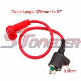 STONEDER Red Racing Ignition Coil + 5 Pin AC CDI Box + A7TC Spark Plug For Chinese ATV Quad Pit Dirt Bike CRF50 SSR Thumpstar