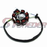 STONEDER 8 Coil Poles 4 Wire DC Magneto Stator For Chinese GY6 50cc Engine Moped Scooter
