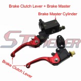 STONEDER Red Front Hydraulic Brake Master Cylinder Clutch Lever For Chinese 50cc 70cc 90cc 110cc 125cc 140cc 150cc 160cc 190cc 200cc 250cc Pit Dirt Bike Atomik Pitster Pro