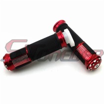 STONEDER 22mm 7/8'' Red Handlebar Aluminum Rubber Hand Grips For ATV Quad 4 Wheeler Pit Dirt Motor Bike Gas Motorized Bicycle Push Bike