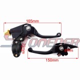 STONEDER Black Front Hydraulic Brake Master Cylinder Clutch Lever For Chinese Pit Dirt Bike CRF50 Lifan YX 50cc 70cc 90cc 110cc 125cc 140cc 150cc 160cc 190cc 200cc 250cc