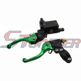 STONEDER Green Front Hydraulic Brake Master Cylinder Clutch Lever For Chinese 50cc 70cc 90cc 110cc 125cc 140cc 150cc 160cc 190cc 200cc 250cc Pit Dirt Bike IMR Braaap
