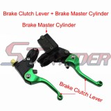STONEDER Green Front Hydraulic Brake Master Cylinder Clutch Lever For Chinese 50cc 70cc 90cc 110cc 125cc 140cc 150cc 160cc 190cc 200cc 250cc Pit Dirt Bike IMR Braaap