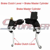 STONEDER Silver Front Hydraulic Brake Master Cylinder Clutch Lever For 50cc 70cc 90cc 110cc 125cc 140cc 150cc 160cc 190cc 200cc 250cc Chinese Pit Dirt Bike Thumpstar GPX
