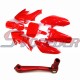 STONEDER Red 11mm Folding Aluminum Gear Shifter Lever + Plastic Fairing Body Cover Kits For Honda CRF50 XR50 50cc 70cc 90cc 110cc 125cc 140cc 150cc 160cc Chinese Pit Dirt Bike DHZ Pitster Pro