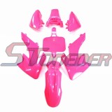 STONEDER Pink Plastic Fairing Fender Body Kits + Mounting Screws + Fuel Tank + Vent Valve For XR50 CRF50 50cc 70cc 90cc 110cc 125cc 140cc 150cc 160cc Chinese Pit Dirt Trail Bike Braaap Taotao Coolster