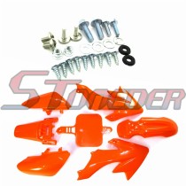 STONEDER Orange Plastic Fairing Fender Body Kits + Mounting Screws For Honda CRF50 XR50 Chinese Pit Dirt Trail Bike DHZ GPX 50cc 70cc 90cc 110cc 125cc 140cc 150cc 160cc