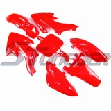 STONEDER Red Plastic Fairing Fender Body Kits + Mounting Screws + Fuel Tank + Vent Valve For Chinese XR50 CRF50 Pit Dirt Trail Motor Bike 50cc 70cc 90cc 110cc 125cc 140cc 150cc 160cc