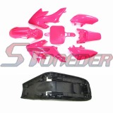 STONEDER Plastic Fairing Body Kits + Tall Foam Seat For Honda CRF50 XR50 Chinese Pit Dirt Motor Trail Bike 50cc 70cc 90cc 110cc 125cc 140cc 150cc 160cc Apollo Kayo Stomp SSR
