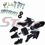 STONEDER Black Plastic Fairing Fender Body Kits + Mounting Screws For Honda CRF50 XR50 Chinese 50cc 70cc 90cc 110cc 125cc 140cc 150cc 160cc Pit Dirt Trail Bike Thumpstar BSE IMR