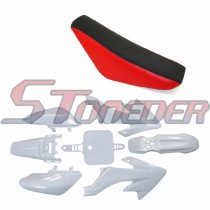 STONEDER Plastic Fairing Body Kits + Tall Foam Seat For Honda CRF50 XR50 Chinese Pit Dirt Motor Trail Bike 50cc 70cc 90cc 110cc 125cc 140cc 150cc 160cc BSE Kayo Pitster Pro IMR