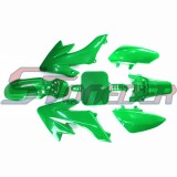 STONEDER Green Plastic Fairing Body Fender Kits + Soft Rubber Throttle Handle Grips + Mounting Screws For Honda XR50 CRF50 50cc 70cc 90cc 110cc 125cc 140cc 150cc 160cc Chinese Pit Dirt Trail Bike Taotao Roketa SSR