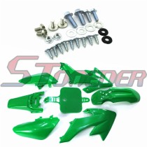 STONEDER Green Plastic Fairing Fender Body Kits + Mounting Screws For Honda CRF50 XR50 50cc 70cc 90cc 110cc 125cc 140cc 150cc 160cc Chinese Pit Dirt Bike Piranha SSR Thumpstar