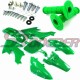 STONEDER Green Plastic Fairing Body Fender Kits + Soft Rubber Throttle Handle Grips + Mounting Screws For Honda XR50 CRF50 50cc 70cc 90cc 110cc 125cc 140cc 150cc 160cc Chinese Pit Dirt Trail Bike Taotao Roketa SSR
