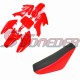 STONEDER Plastic Fairing Body Kits + Tall Foam Seat For Honda CRF50 XR50 Chinese Pit Dirt Motor Trail Bike Stomp Piranha DHZ 50cc 70cc 90cc 110cc 125cc 140cc 150cc 160cc