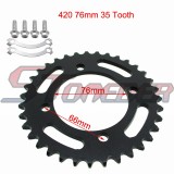 STONEDER 420 76mm 35 Tooth Rear Chain Sprocket For Chinese 50cc 70cc 90cc 110cc 125cc 140cc 150cc 160cc 170cc 190cc Pit Dirt Bike Lifan YX Thumpstar BSE SSR DHZ