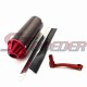 STONEDER Red 28mm Aluminum Exhaust Muffler + 11mm Aluminum Folding Gear Shifter Lever For Chinese 50cc 70cc 90cc 110cc 125cc 140cc 150cc 160cc Pit Dirt Trail Bike CRF50 XR50 KLX SSR