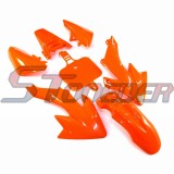 STONEDER Orange Plastic Fairing Fender Body Kits + Mounting Screws + Fuel Tank + Vent Valve For XR50 CRF50 Chinese 50cc 70cc 90cc 110cc 125cc 140cc 150cc 160cc Pit Dirt Trail Motor Bike Kayo Stomp