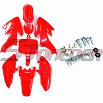 STONEDER Red Plastic Fairing Body Fender Body Kits + Mounting Screws For Honda XR50 CRF50 Chinese Pit Dirt Trail Motor Bike 50cc 70cc 90cc 110cc 125cc 150cc 160cc Apollo Kayo