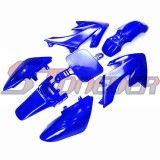 STONEDER Blue Plastic Fairing Body Fender Kits + Soft Rubber Throttle Handle Grips For Honda XR50 CRF50 Chinese 50cc 70cc 90cc 110cc 125cc 140cc 150cc 160cc Pit Trail Bike Stomp Lifan YX