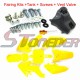 STONEDER Yellow Plastic Fairing Fender Body Kits + Mounting Screws + Fuel Tank + Vent Valve For XR50 CRF50 Chinese Pit Dirt Trail Motor Bike Atomik Thumpstar 50cc 70cc 90cc 110cc 125cc 140cc 150cc 160cc