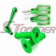 STONEDER Green CNC Aluminum Footpegs + Throttle Hanlde Grips + 11mm Gear Shifter Lever For Chinese 50cc 70cc 90cc 110cc 12cc 140cc 150cc 160cc Pit Dirt Bike Motorcycle Stomp Brapppa Coolster