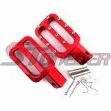 STONEDER Red CNC Aluminum Footpegs + Soft Rubber Throttle Handle Grips For Chinese Pit Dirt Trail Bike Motorcycle TTR KLX110 IMR 50cc 70cc 90cc 110cc 125cc 140cc 150cc 160cc