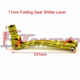 STONEDER Gold Footpegs + 11mm Gear Shifter Lever + Yellow Throttle Handle Grips For CRF50 SSR Chinese Pit Dirt Bike GPX Pitsterpro 50cc 70cc 90cc 110cc 125cc 140cc 150cc 160cc