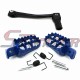STONEDER Aluminum 11mm Folding Gear Shifter Lever + Footrest Footpegs For 50cc 70cc 90cc 110cc 125cc 140cc 150cc 160cc Chinese Pit Dirt Bike Motorcycle BSE SSR IMR Braaap
