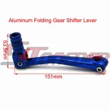 STONEDER Aluminum 11mm Folding Gear Shifter Lever + Footrest For 50cc 70cc 90cc 110cc 125cc 140cc 150cc 160cc Chinese Pit Dirt Bike Motorcycle Pitsterpro Stomp YCF IMR
