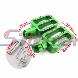 STONEDER Green CNC Aluminum Footpegs + Throttle Hanlde Grips + 11mm Gear Shifter Lever For Chinese 50cc 70cc 90cc 110cc 12cc 140cc 150cc 160cc Pit Dirt Bike Motorcycle Stomp Brapppa Coolster