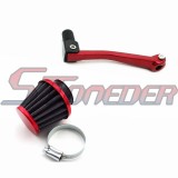 STONEDER Red 38mm Air Filter + 11mm Gear Shifter Lever For 50cc 70cc 90cc 110cc 125cc Chinese Pit Dirt Trail Motor Bike SSR Thumpstar YCF SDG GPX Lifan YX BSE