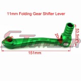 STONEDER Green Footpegs + 11mm Gear Shifter Lever For Chinese Pit Dirt Bike Motorcycle SDG Braaap IMR 50cc 70cc 90cc 110cc 125cc 140cc 150cc 160cc